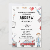 Aangepaste Digitale Kinder Dokter Verjaardagsfeest Kaart (Voorkant)