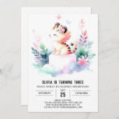 Aangepaste Digitale Tijger Verjaardag Kaart (Voorkant / Achterkant)