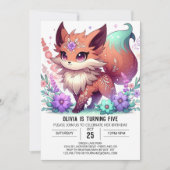 Aangepaste digitale verjaardag van de vos kaart (Voorkant)