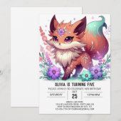 Aangepaste digitale verjaardag van de vos kaart (Voorkant / Achterkant)