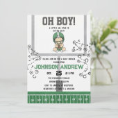 Aangepaste digitale voetbal baby shower kaart (Staand voorkant)