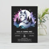 Aangepaste Digitale Wolf Verjaardag Kaart (Staand voorkant)