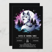 Aangepaste Digitale Wolf Verjaardag Kaart (Voorkant / Achterkant)