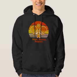 Aangepaste Dink & Smash Sunset Design Pickleball H Hoodie