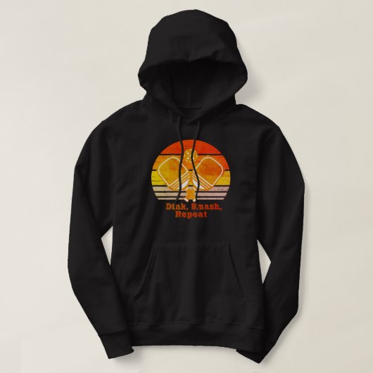 Aangepaste Dink & Smash Sunset Design Pickleball H Hoodie (Design voorkant)