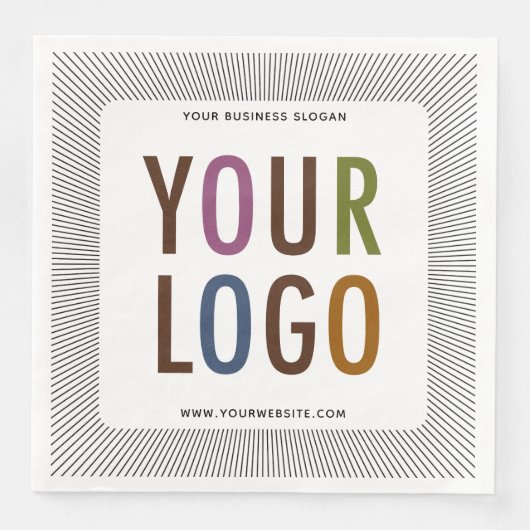 Aangepaste Dinner Servetten met Bedrijf Logo Bulk (Voorkant)