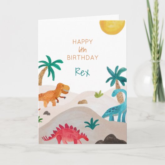 Aangepaste Dinos-dag Kaart (Voorkant)