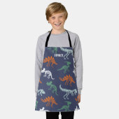 Aangepaste Dinosaur All-Over Print Apron Schort (Gedragen)