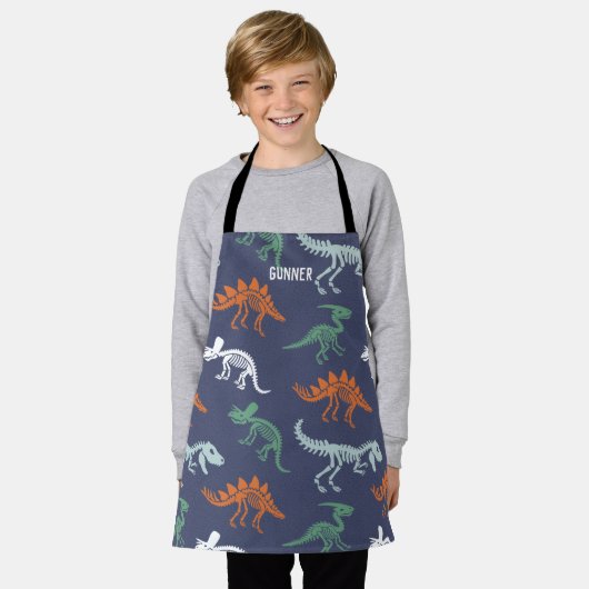Aangepaste Dinosaur All-Over Print Apron Schort (Gedragen)