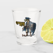 Aangepaste Dinosaur Pirate Shot Glas (Voorkant)