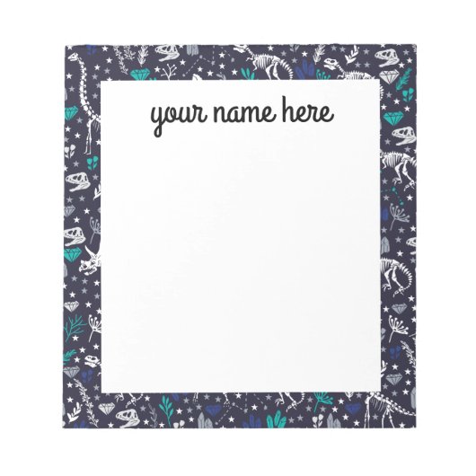 Aangepaste Dinosaur Skeletons-laptop Notitieblok (Voorkant)