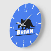 Aangepaste Dinosaur Square wandklok (Hoek)