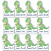 Aangepaste Dinosaur Trex-labels voor Kinderen Sticker (Voorkant)
