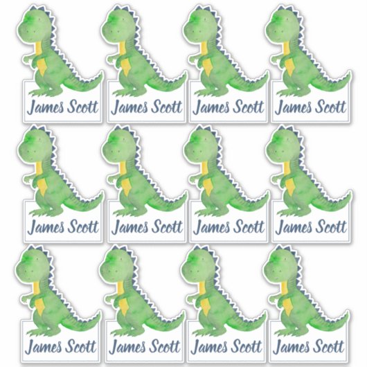 Aangepaste Dinosaur Trex-labels voor Kinderen Sticker (Voorkant)