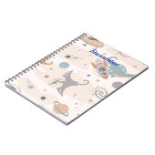 Aangepaste dinosaurus voor schattige kinderen notitieboek (Linkerzijde)