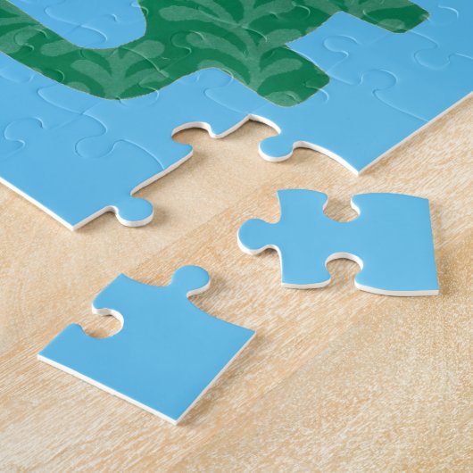 Aangepaste dinosaurusboodschap Puzzle Legpuzzel (Zijkant)