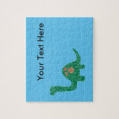 Aangepaste dinosaurusboodschap Puzzle Legpuzzel (Verticaal)