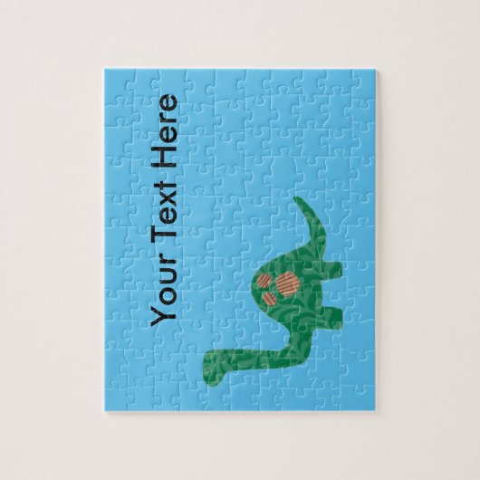 Aangepaste dinosaurusboodschap Puzzle Legpuzzel (Verticaal)