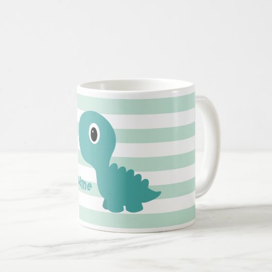 Aangepaste dinosaurusmok koffiemok (Voorkant rechts)