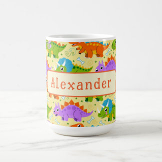 Aangepaste dinosaurusprint met een cute uitstralin koffiemok