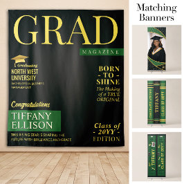 Aangepaste diploma-banner, diploma-tijdschriftcove wandkleed