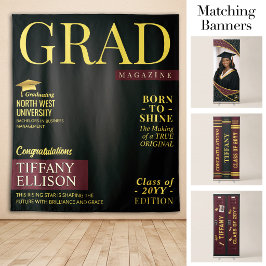 Aangepaste diploma-banner, diploma-tijdschriftcove wandkleed