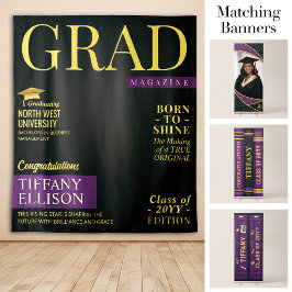 Aangepaste diploma-banner, diploma-tijdschriftcove wandkleed