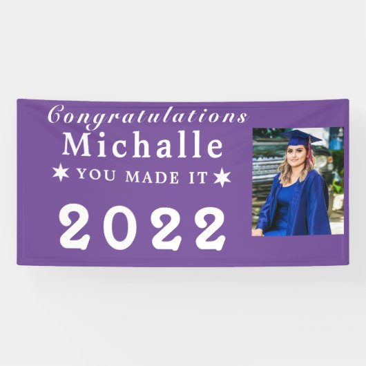 Aangepaste diploma-banner - Gepersonaliseerd jaarg Spandoek (Horizontaal)