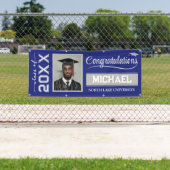 Aangepaste diploma-banner met naam en school spandoek (Insitu)