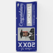 Aangepaste diploma-banner met naam en school spandoek (Verticaal)