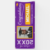 Aangepaste diploma-banner met naam en school spandoek (Verticaal)