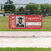 Aangepaste diploma-banner met naam en school spandoek (Insitu)