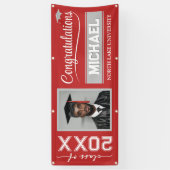 Aangepaste diploma-banner met naam en school spandoek (Verticaal)