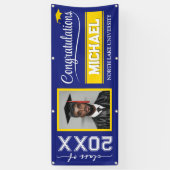 Aangepaste diploma-banner met naam en school spandoek (Verticaal)