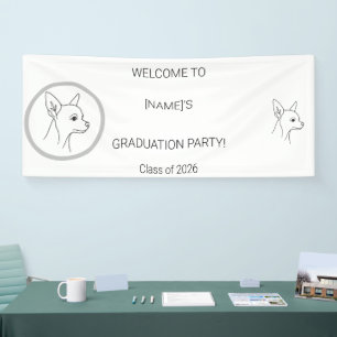 Aangepaste diploma-banner voor honden Foto & ras Spandoek