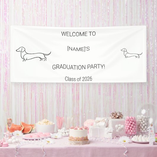 Aangepaste diploma-banner voor honden | Foto & Ras Spandoek (Feest)