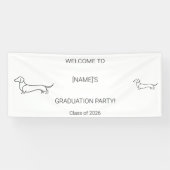 Aangepaste diploma-banner voor honden | Foto & Ras Spandoek (Horizontaal)