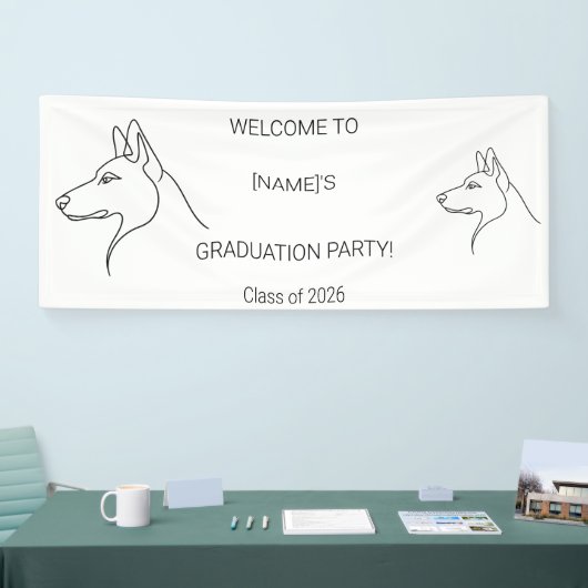 Aangepaste diploma-banner voor honden | Foto & Ras Spandoek (Beurs)