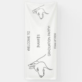 Aangepaste diploma-banner voor honden | Foto & Ras Spandoek (Verticaal)