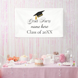 Aangepaste diploma-feestje, naam en jaar spandoek