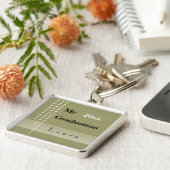 Aangepaste diploma-herinneringen sleutelhanger (Zijkant)