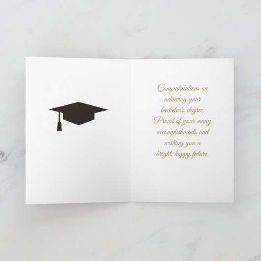 Aangepaste diploma kaart voor afgestudeerden aan d (Binnen)