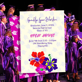 Aangepaste diploma open huis hibiscusbloemen