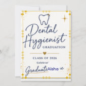 Aangepaste diploma-uitnodiging voor tandartsassist (Voorkant)