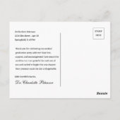 Aangepaste diploma-uitreiking feest bedankje voor  briefkaart (Achterkant)