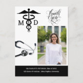 Aangepaste diploma-uitreikingsfeest bedankje voor  briefkaart (Voorkant)