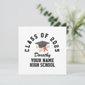 Aangepaste diploma-uitreikingsfeestje voor de midd kaart (Staand voorkant)