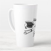 Aangepaste diplomabal друг latte mok (Linkerhoek)