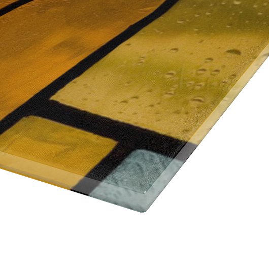 Aangepaste directie Glas in lood Snijplank (Hoek)