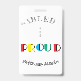 Aangepaste Disability Pride-bewustzijnsadvocaat Badge